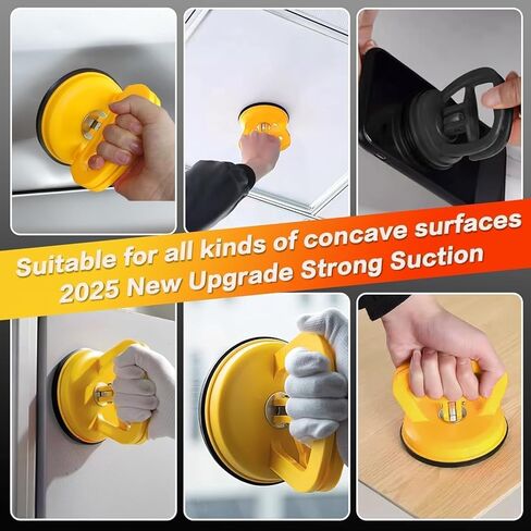 سيارة دنت بولير 3 حزمة دنت بولير مجموعة إزالة دنت السيارة القوية شفط كأس دنت بولير لإصلاح دنت السيارة أداة إزالة دنت لجسم السيارة، رفع البلاط، الأشياء المتحركة، الشاشة (أصفر + أسود) in Kuwait