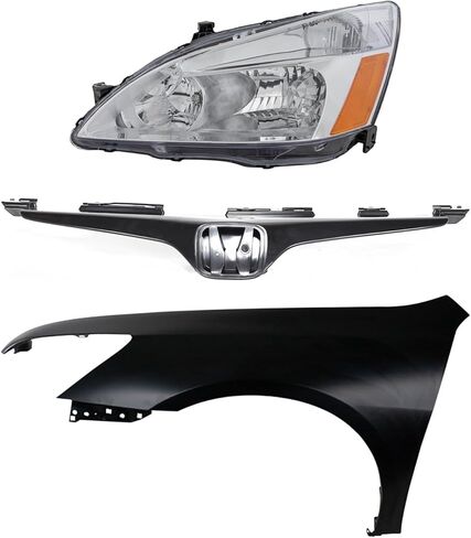 Replacement Headlight Kit Driver Side (Halogen) fits Honda Accord 2003-2005 Coupe 2.4L I4 in Saudi Arabia