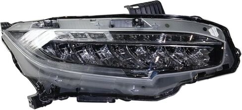 Replacement Headlight Kit (Headlight, Fender and Grille) Fits Honda Civic 2016-2017 2.0L I4 Sedan - Passenger Side in Saudi Arabia