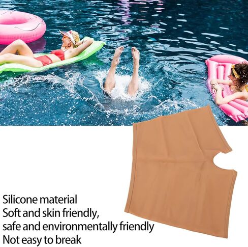 Women Silicone Leakproof Swim Shorts for Menstrual Swimwear, Elastic Waist Beach Bottom Shorts Trunks (Fleshcolor) in Saudi Arabia
