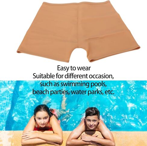 Women Silicone Leakproof Swim Shorts for Menstrual Swimwear, Elastic Waist Beach Bottom Shorts Trunks (Fleshcolor) in Saudi Arabia