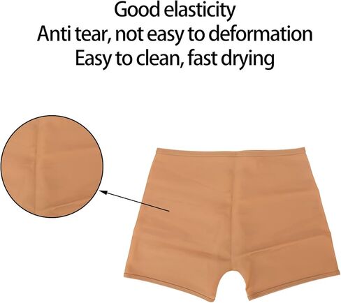 Women Silicone Leakproof Swim Shorts for Menstrual Swimwear, Elastic Waist Beach Bottom Shorts Trunks (Fleshcolor) in Saudi Arabia