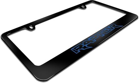 iPick Image Made for Ford F-150 Raptor Outline in Blue Black Metal License Plate Frame in Saudi Arabia
