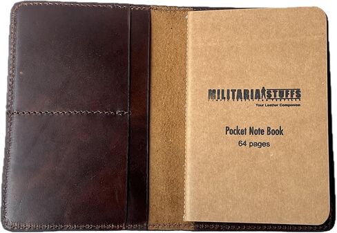 Leather Journal Cover for Field Notes, Notebook Cover for Moleskine Cahier, Handmade Vintage Leather Cover 3.5" x 5.5" Notebooks, Refillable Travelers Notebook in Kuwait