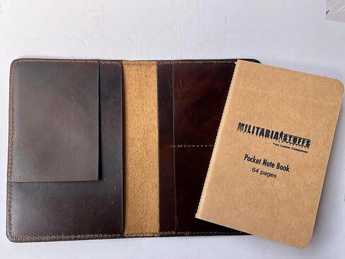 Leather Journal Cover for Field Notes, Notebook Cover for Moleskine Cahier, Handmade Vintage Leather Cover 3.5" x 5.5" Notebooks, Refillable Travelers Notebook in Kuwait