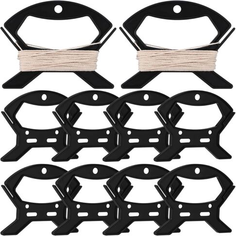 Garneck 10pcs Winder Wind up for Cord Fishing Tools Organizer Rope Spooler Fishing Gadgets Cable Winder Kite Reel Cord Organizer Extension Cord Storage Extension Cord Wrap String Black in Saudi Arabia
