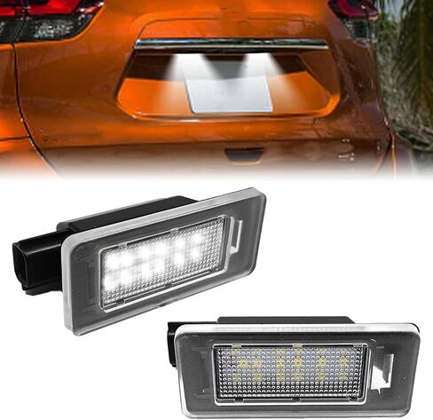 LED License Plate Light Tag Lamp Assembly, Compatible with 19-Up Altima L34, 20-Up Sentra B18, 19-Up Versa Sedan N18, 21-Up Rogue T33, Powered by 18-SMD 6000K(2 Pcs White) in Saudi Arabia