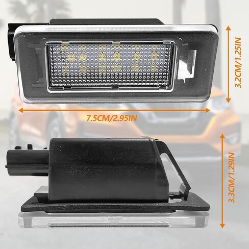 LED License Plate Light Tag Lamp Assembly, Compatible with 19-Up Altima L34, 20-Up Sentra B18, 19-Up Versa Sedan N18, 21-Up Rogue T33, Powered by 18-SMD 6000K(2 Pcs White) in Saudi Arabia