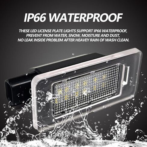 LED License Plate Light Tag Lamp Assembly, Compatible with 19-Up Altima L34, 20-Up Sentra B18, 19-Up Versa Sedan N18, 21-Up Rogue T33, Powered by 18-SMD 6000K(2 Pcs White) in Saudi Arabia