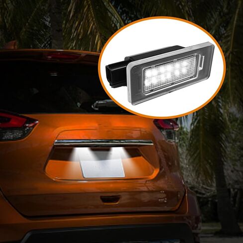 LED License Plate Light Tag Lamp Assembly, Compatible with 19-Up Altima L34, 20-Up Sentra B18, 19-Up Versa Sedan N18, 21-Up Rogue T33, Powered by 18-SMD 6000K(2 Pcs White) in Saudi Arabia
