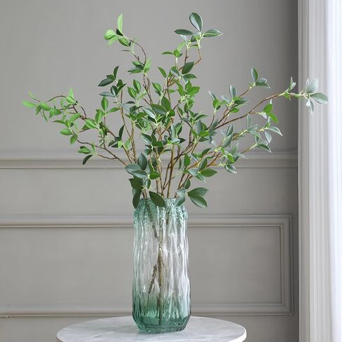 4Pcs Artificial Greens Branches for Vase, 27" Faux Twigs Tree Stems, Fake Plants Tree Branches for Home Decor, Fake Ficus Twigs for Office Wedding Shop Vase Fillers Banquet Decoration in Saudi Arabia