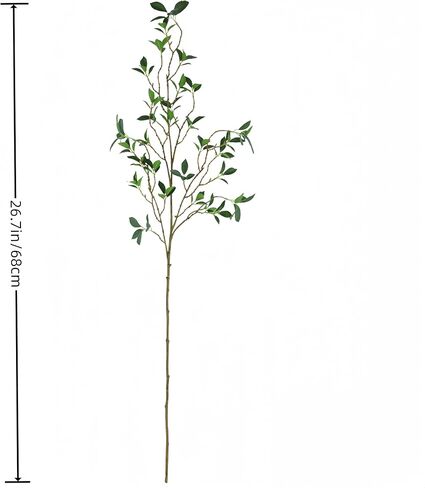 4Pcs Artificial Greens Branches for Vase, 27" Faux Twigs Tree Stems, Fake Plants Tree Branches for Home Decor, Fake Ficus Twigs for Office Wedding Shop Vase Fillers Banquet Decoration in Saudi Arabia