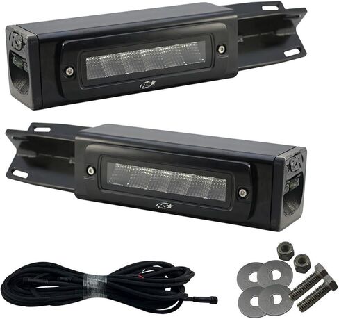 2017-Current Ford F250-F450 Super Duty Hitch Bar Reverse 7in LED Flood Lighting Heavy Duty Bolt-On Blacked Out Kit with Heated Lens and Single End Light Cap in Saudi Arabia