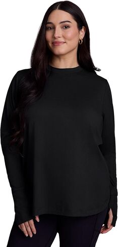 RBX Active Women's Plus Size Workout Top with Thumbholes, Buttery Soft Lightweight Long Sleeve Tunic Yoga Top for Women in Saudi Arabia