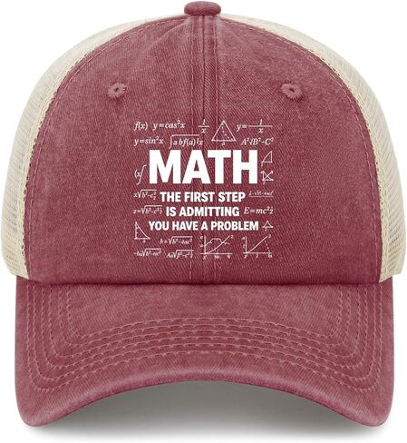 Maths The First Step, is Admitting You Have A Problems Hat for Men Aesthetic in Saudi Arabia
