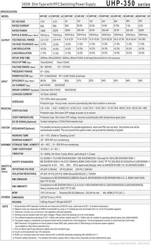 350 واط تحويل التيار الكهربائي UHP-350-5 UHP-350-12 UHP-350-15 UHP-350-24 UHP-350-36 UHP-350-48(UHP-350-12) in Kuwait