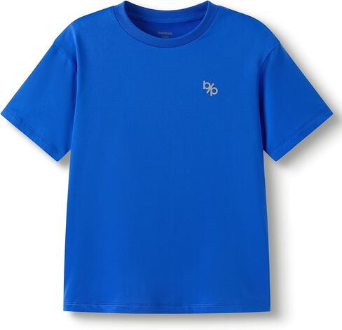 Balabala Boys Athletic Shirts Girls Short Sleeve Quick Dry T-Shirt Solid Basic Tee Tops for Kids Teens Sports Activewear in Saudi Arabia