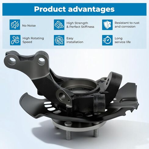 مجموعة محور مفصل التوجيه والعجلات متوافقة مع Toyota Camry/Lexus ES330 2004-2006 V6 3.0L 3.3L، الجانب الأيسر الأمامي in Kuwait