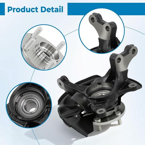 مجموعة محور مفصل التوجيه والعجلات متوافقة مع Toyota Camry/Lexus ES330 2004-2006 V6 3.0L 3.3L، الجانب الأيسر الأمامي in Kuwait