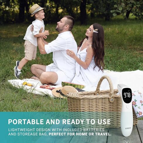 ميزان حرارة مزدوج الوضع للبالغين والأطفال والأطفال - مقياس حرارة رقمي للجبهة والأذن بالأشعة تحت الحمراء، بدون لمس مع إنذار للحمى ونتائج سريعة in Kuwait