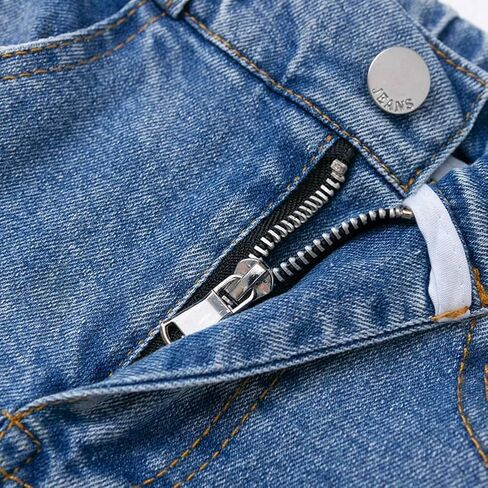 Toddler Little Girls Flare Jeans Butterfly Embroidery Skinny Stretchy Elastic High Waist Denim Pants Spring Fall Jeans in Saudi Arabia