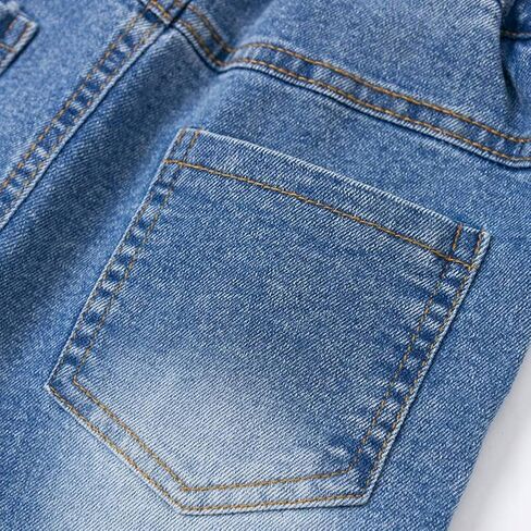 Toddler Little Girls Flare Jeans Butterfly Embroidery Skinny Stretchy Elastic High Waist Denim Pants Spring Fall Jeans in Saudi Arabia