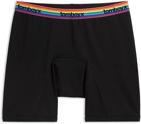 TomboyX Cotton 9" Inseam Boxer Brief Underwear, Leakproof High Rise Underwear for Women Teens, Reusable, Soft, Comfortable in Saudi Arabia