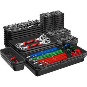 YIYITOOLS 46Pcs Tool Box Organizer Tray Divider Set, Tool Chest Drawer Organizer for Garage Organization and Storage, Workbench Tool Accessory Divider for Tool Cart and Repair Small Parts Storage in Kuwait