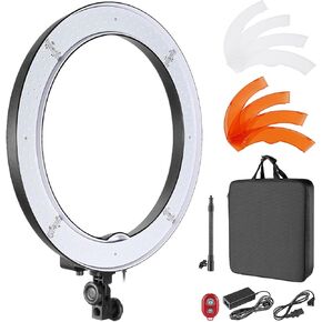 Neewer 18-inch RGB Ring Light with APP Control, Dimmable Bi-Color 3200K-5600K CRI 97+ LED Ring Light with Stand, 0-360 Full Color, 9 Scenes Effect for Selfie/Makeup/Party/Vlog/YouTube/Photography in Saudi Arabia