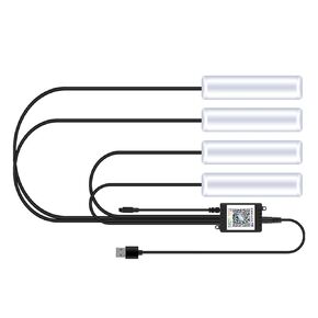 Automotive Ambient Light, LED Eight Color Without Modification, Car USB Foot, Interior Music Rhythm(USB [APP+Remote+Voice Control]) in Kuwait