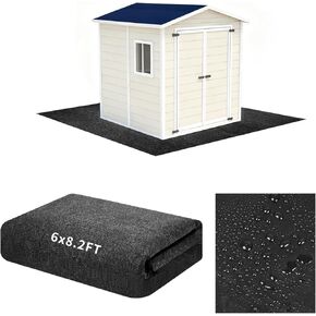 6 x 8.2FT Outdoor Storage Shed Floor Mat, Washable Garden Flooring Pad with Waterproof Bottom, Anti-Slip Patio Furniture Covering Dust Oil Mat for Shed, Tent, Carport, Storage Shed Not Included(Grey) in Saudi Arabia