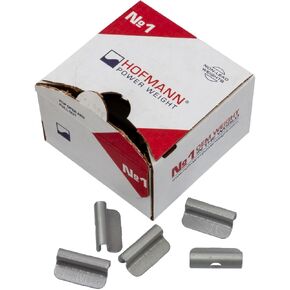 Myers Tire Supply - Hofmann Clip-On P-Style Wheel Weights, 1/2oz, 0.50oz, Gray, Zinc, for Cars, Trucks, Motorcycles, and SUVs, 25 Pieces, 1 Box in Saudi Arabia