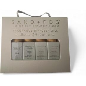مجموعة زيوت توزيع الروائح العطرية رمل + ضباب، 4 روائح كلاسيكية، أبيض شتوي، على المنحدرات، فانيليا فول نويل in Kuwait