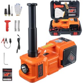 طقم رافعة السيارة الكهربائية مع رافعة هيدروليكية 5 طن، منفاخ إطارات عالي التحمل 12 فولت لسيارات السيدان، سيارات الدفع الرباعي، MPVs والشاحنات. مثالية لتغيير الإطارات وإصلاحات المرآب (بدون مفتاح ربط) in Kuwait