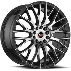 Spec-1 SP-55 18x8 4x100 4x114.3 +38 Cb 73.1 Gloss Black & Machined in Saudi Arabia
