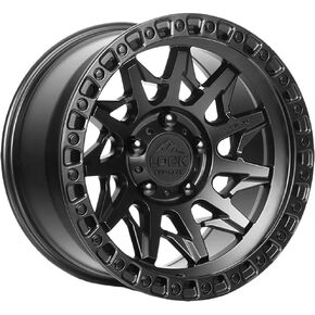 قفل الطرق الوعرة المجنون 18x9 5x127-12et 71.5 أسود غير لامع مع حلقة سوداء غير لامعة in Kuwait