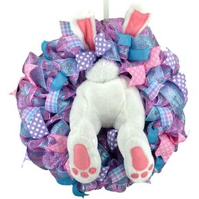 Bunny Butt Wreath Easter Wreaths Easter Rabbit Wreath Decor for Front Door Easter Thief Bunny Butt with Ears Cartoon Bunny Shape Cute Spring Easter Decoration Ornaments (Pink A) in Saudi Arabia