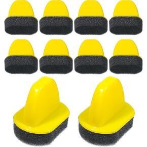10 Pack Foam Shoe Polish Applicator Shine Shoe Sponge Applicators Leather Cream Sponge Applicator Conditioner Cleaning Brush Leather Shining & Polishing Tool with Handle for Boots Jackets Car Seats in Saudi Arabia