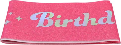 Celebrate It Birthday Girl Sash, Glittery Festive Party Wear, Pink, 62" x 4", 12 Pack in Saudi Arabia