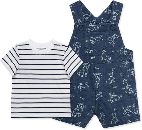 Little Me baby-boys 2-piece Tee Shirt and Shortall SetShortall in Kuwait