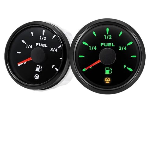 مقياس مستوى الوقود 52 مم مع إنذار وامض 0-190ohm 240-33ohm 10-180ohm 0-90ohm مقياس خزان زيت السيارة متر 7 ألوان LED (برتقالي) in Saudi Arabia