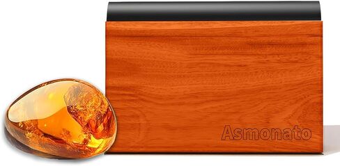معطر هواء السيارة - معطر الهواء الخشبي الأصلي لمشبك الواقي - مزيل رائحة السيارة طويل الأمد وموزع رائحة للمقصورة والشاحنات وسيارات الدفع الرباعي - يتضمن مشبكين معدنيين - كهرماني in Saudi Arabia