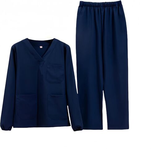 زي ممرضة نسائي، طقم فرك للعمليات الجراحية، قماش مطاطي بجيوب متعددة، للممرضات وأخصائيي التجميل وأطباء الأسنان in Kuwait