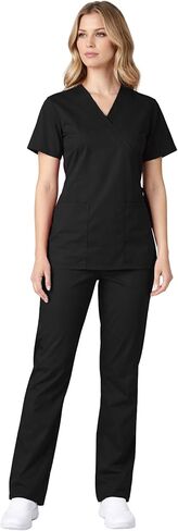 طقم فرك M&M SCRUBS النسائي مع ربطة عنق خلفية وبنطلون ساق واسع in Saudi Arabia