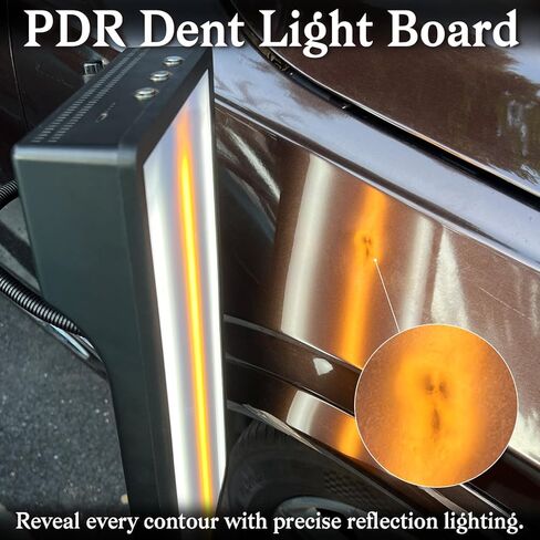 لوحة إضاءة Dent PDR مع بطارية مدمجة، إضاءة بيضاء صفراء قابلة للتعديل، لوحة عاكسة للإصلاح بدون طلاء، أداة الكشف التلقائي عن خط الجسم لإزالة انبعاجات السيارة in Kuwait