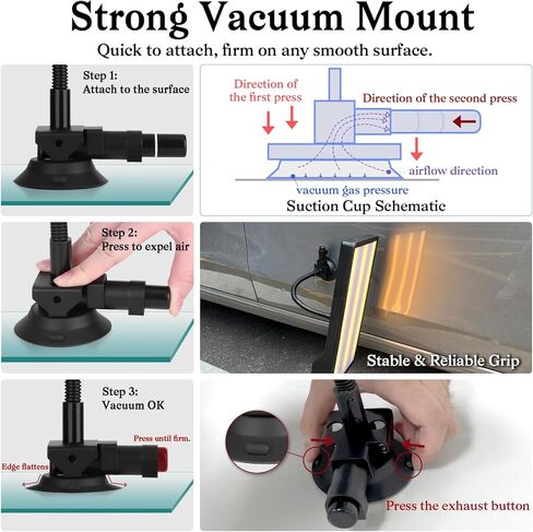 لوحة إضاءة Dent PDR مع بطارية مدمجة، إضاءة بيضاء صفراء قابلة للتعديل، لوحة عاكسة للإصلاح بدون طلاء، أداة الكشف التلقائي عن خط الجسم لإزالة انبعاجات السيارة in Kuwait