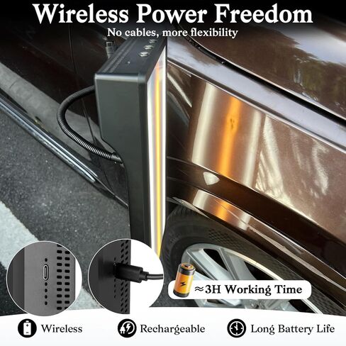 لوحة إضاءة Dent PDR مع بطارية مدمجة، إضاءة بيضاء صفراء قابلة للتعديل، لوحة عاكسة للإصلاح بدون طلاء، أداة الكشف التلقائي عن خط الجسم لإزالة انبعاجات السيارة in Kuwait