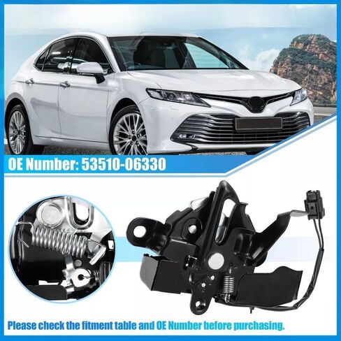 مجموعة مزلاج غطاء محرك السيارة لتويوتا كامري 2018-2022 استبدال 53510-06330 TO1234200 in Saudi Arabia