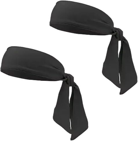 2Pcs Tie Headband, Sports Head Ties for Men, Women, Ninja, Karate, Tennis, Pirate Head Band & Bandana, Athletic Sweatband/Hair Band for Basketball, Running, Workout in Saudi Arabia
