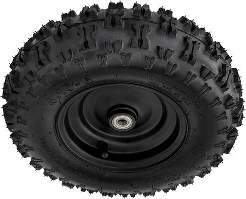 410-6 4.10-6" Tire and Wheel with 12mm Bearings,1/2" Bore – Knobby Tread, Black Iron Rim, Fits Go-Kart, ATV, Quad, Buggy, Lawn Mower, Snowblower, Hand Truck and More (2) in Saudi Arabia